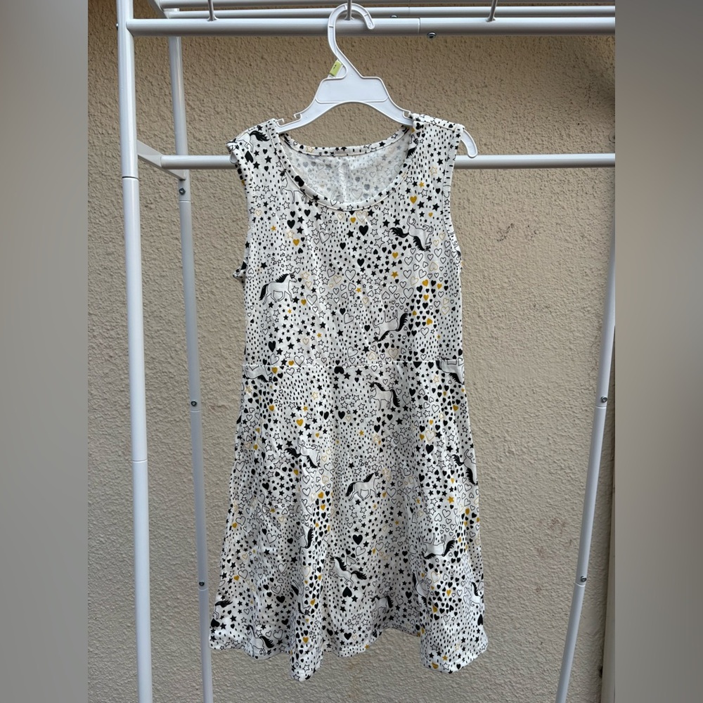 Stylish Kids Casual Dress - Black, White, Yellow